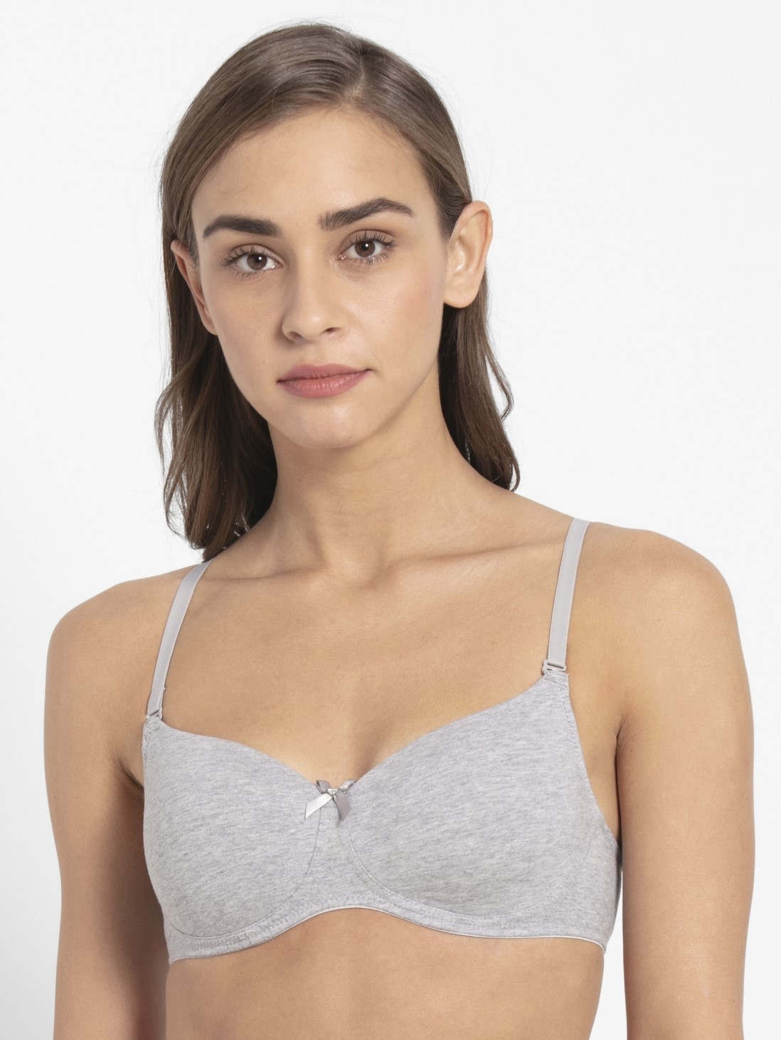 

Jockey Women Light Grey Melange Non-Wired Padded Bra -  - FE23