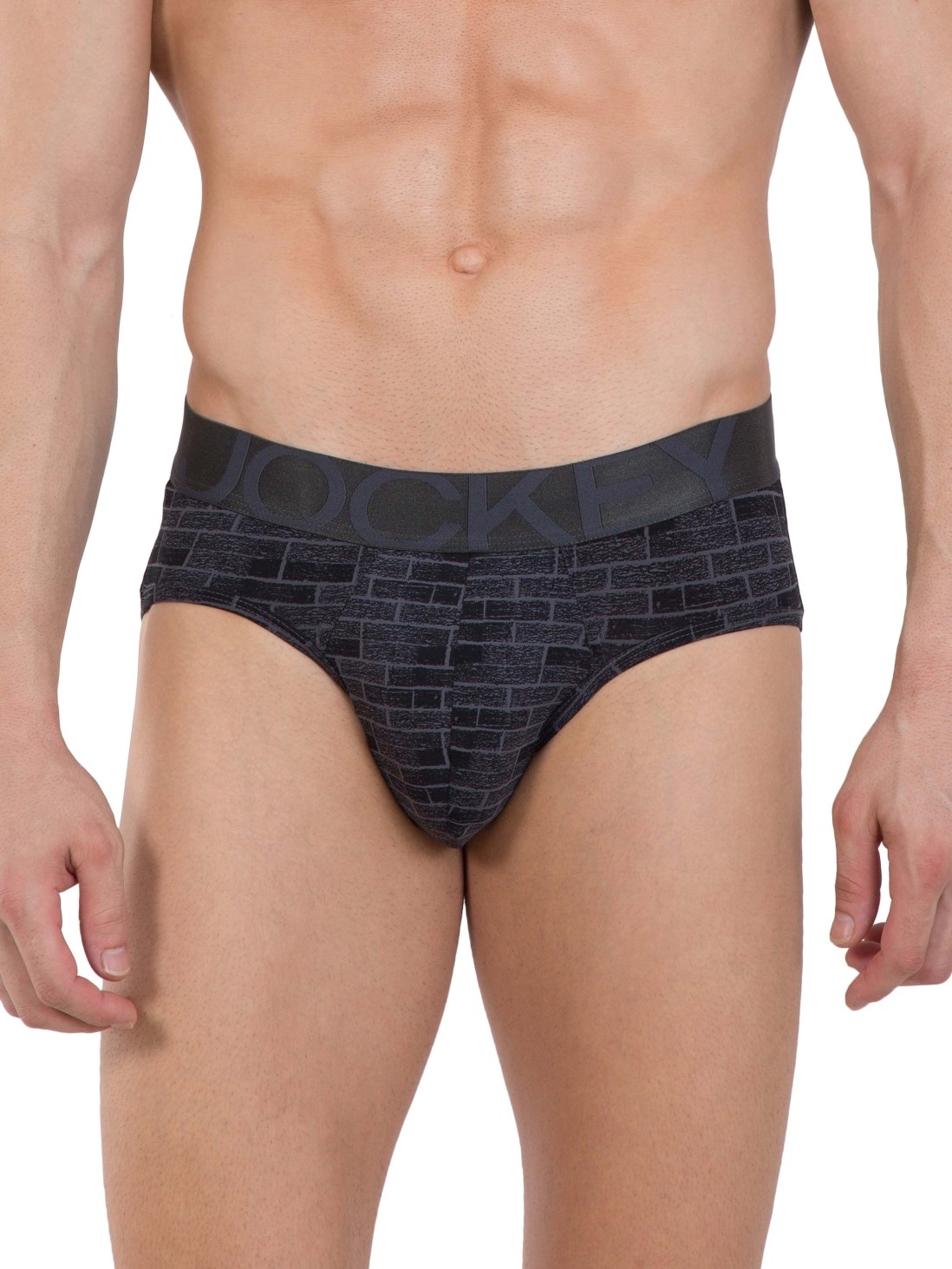 

Jockey Men Ebony Grey Prints Brief -  - IC29