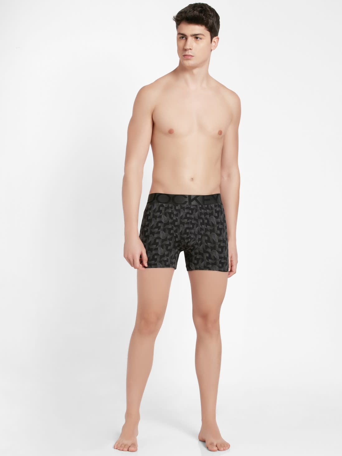 Ebony Grey Prints Ultra Soft Printed Mens Trunks With Double Layer