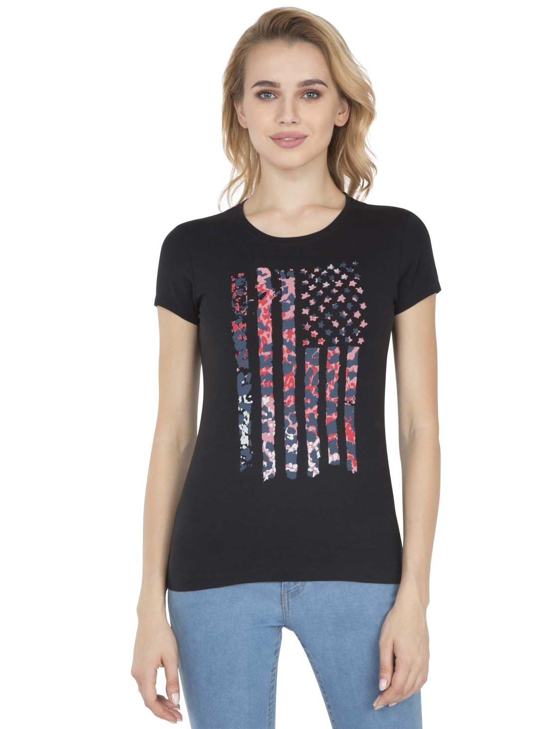 

Jockey Women Black Print007 Crew Neck Graphic T-shirt -  - UL02