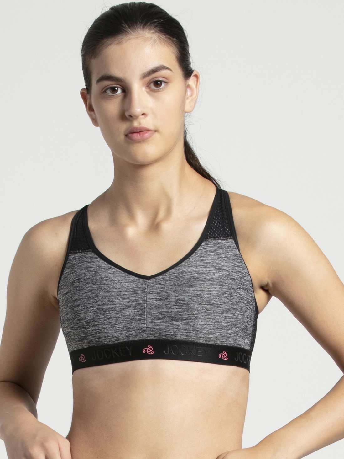 jockey black sports bra