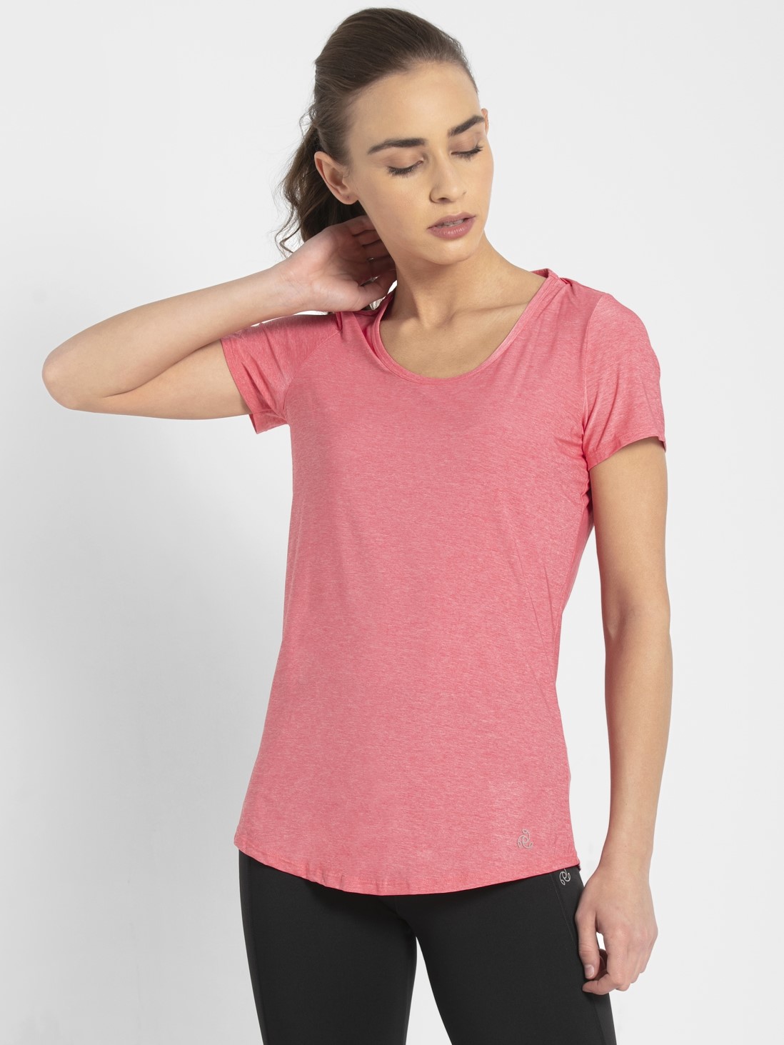 

Jockey Women Coral Melange T-Shirt -  - AP27, Pink