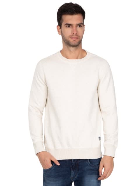 Jockey Men Apparel Tops | Cream Melange Sweatshirt