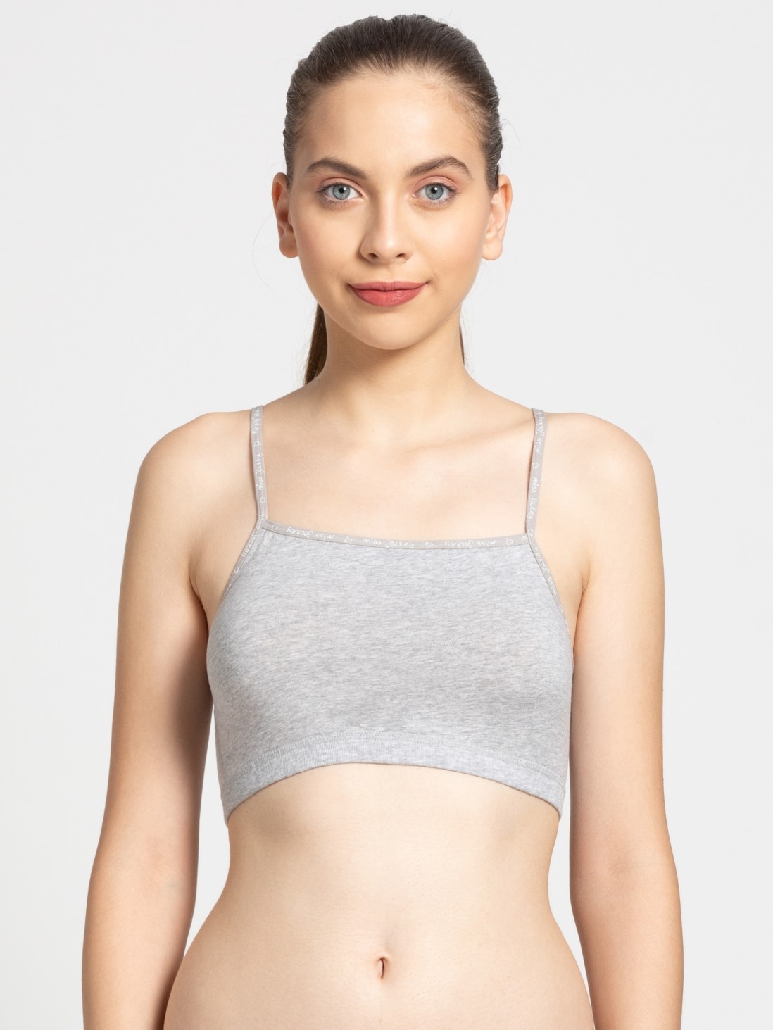 

Jockey Women Light Grey Melange Crop Top -  - MJ11