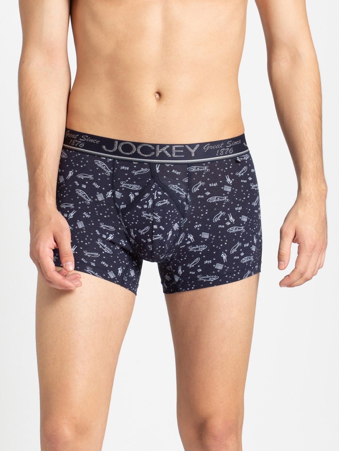 jockey men's printed trunks