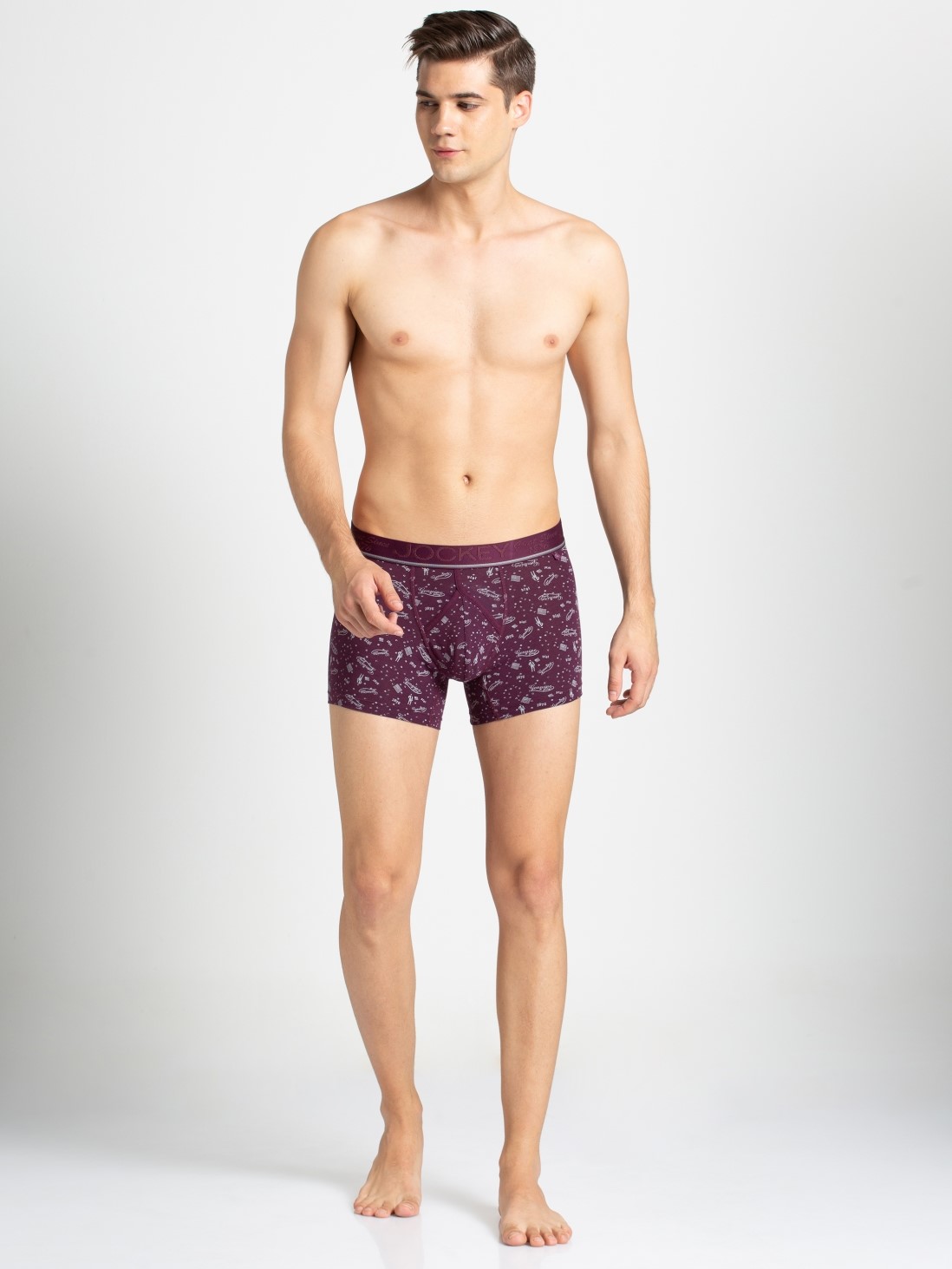 jockey men's printed trunks