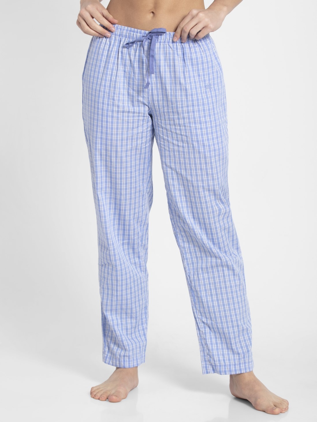 

Jockey Women Iris Blue Assorted Checks Long Pant -  - RX06