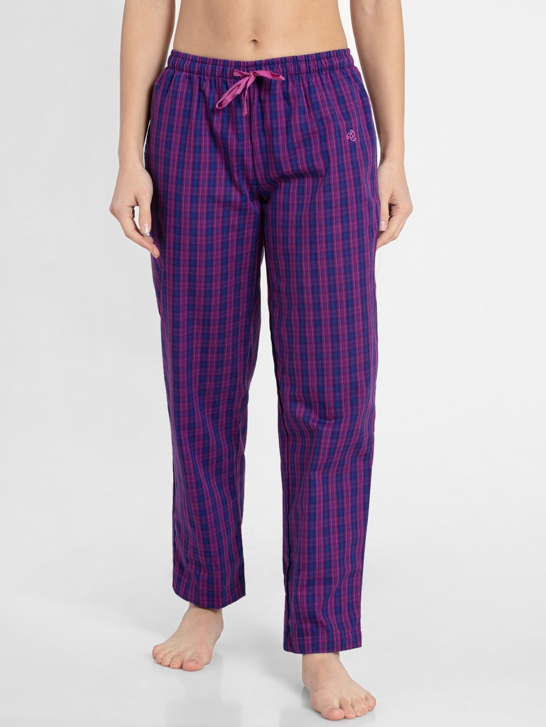 

Jockey Women Lavender Scent Assorted Checks Long Pant -  - RX06, Purple