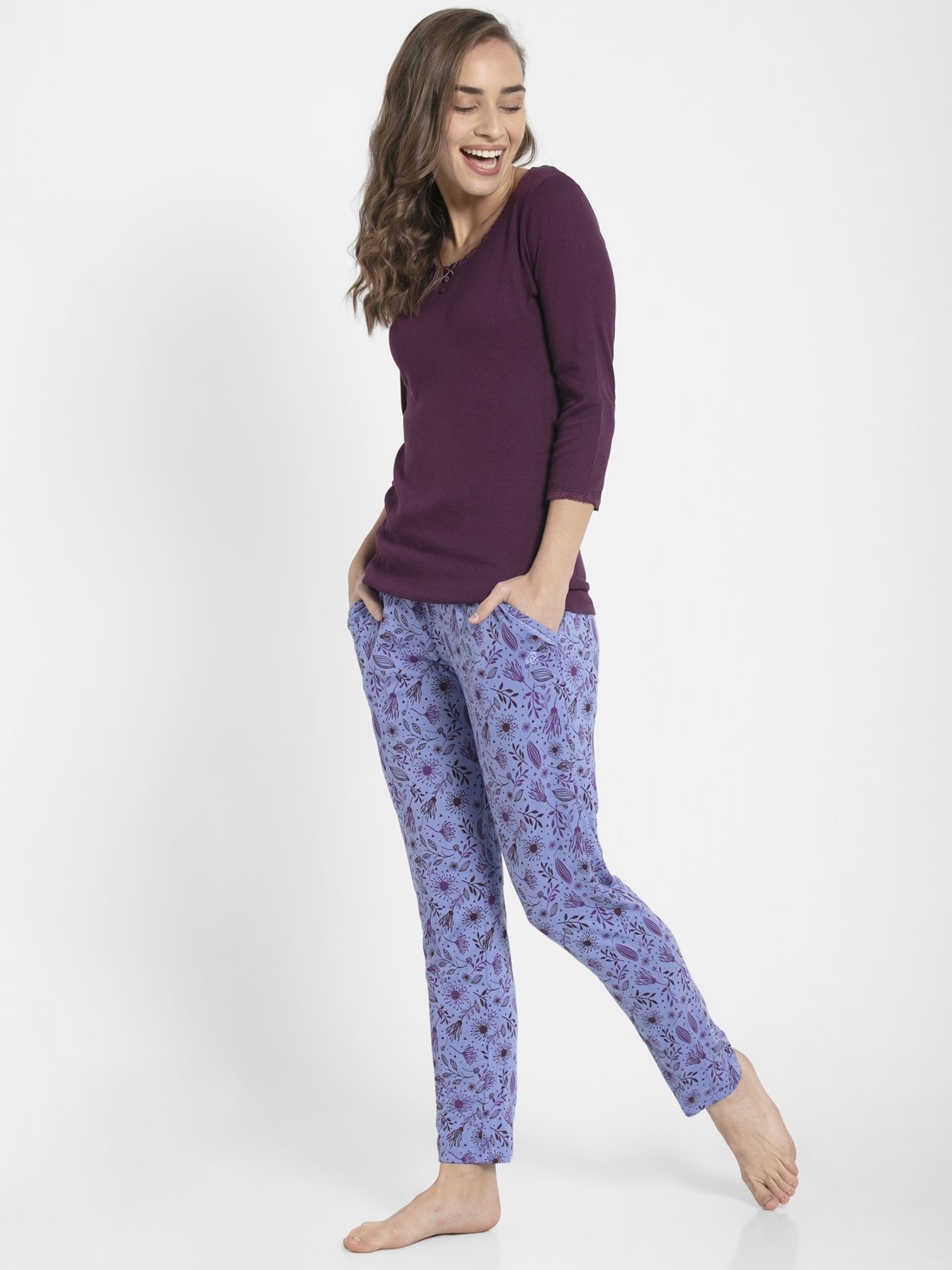 blue pajama pants women's