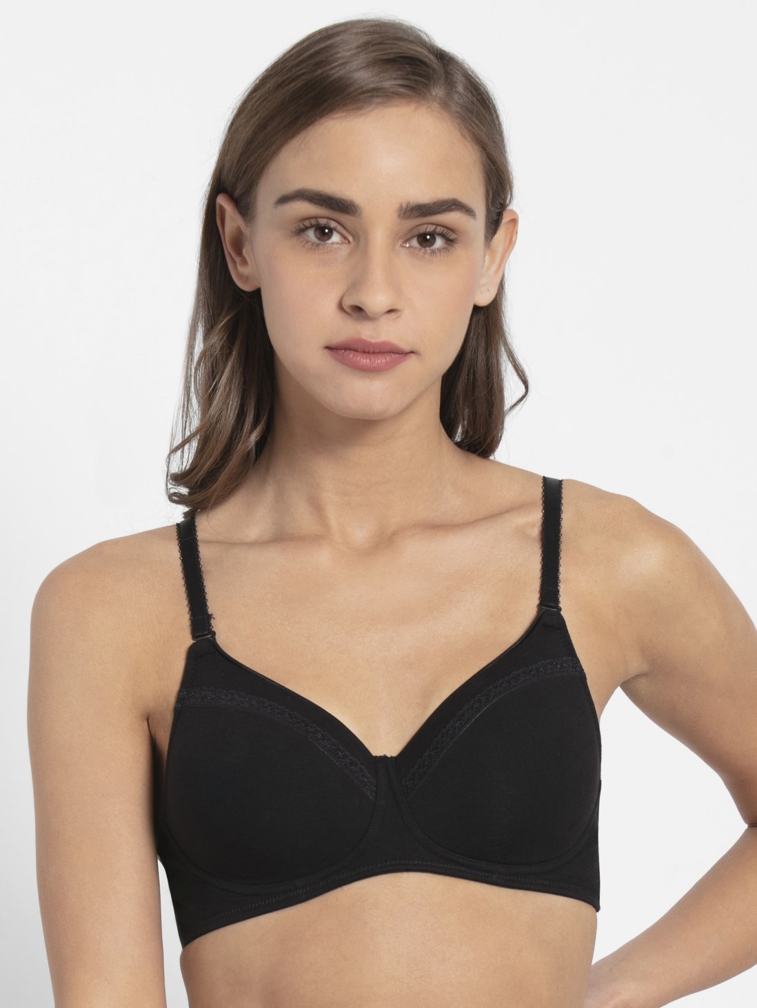 

Jockey Women Black Full coverage non wired T shirt Bra -  - FE25, Grey