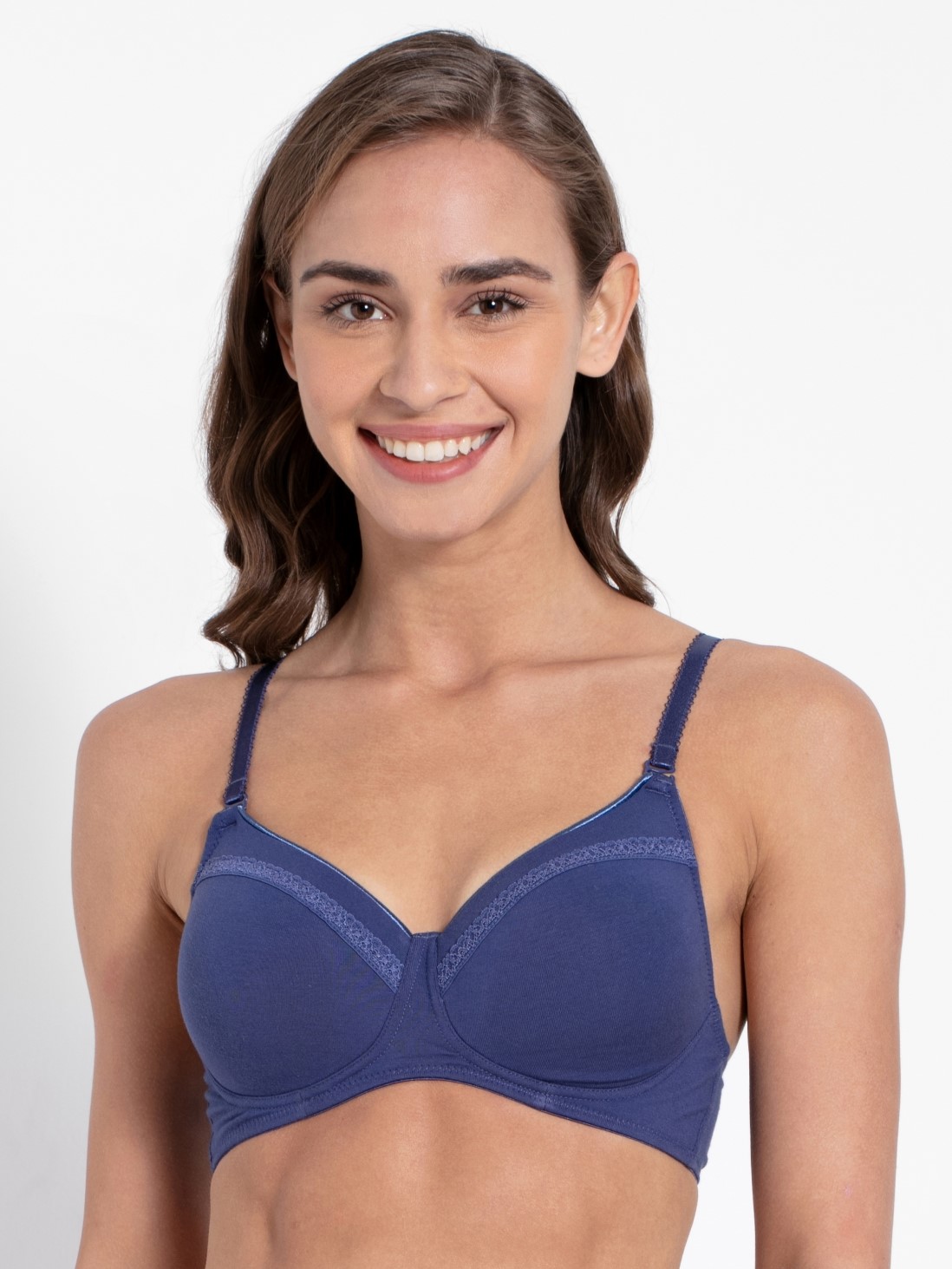 

Jockey Women Deep Cobalt Full coverage non wired T shirt Bra -  - FE25, Blue