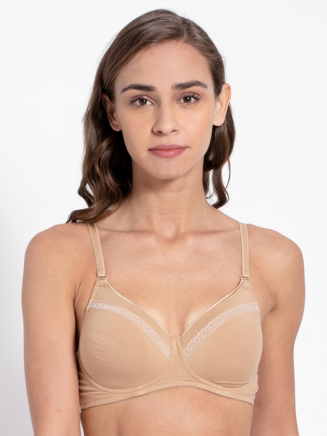 

Jockey Women Skin Full coverage non wired T shirt Bra -  - FE25, Beige