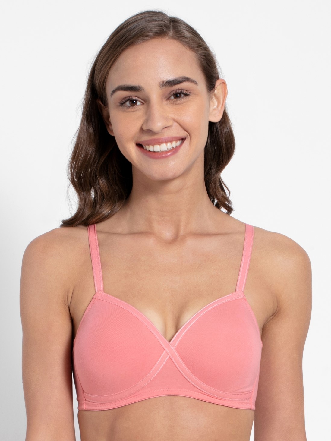 

Jockey Women Peach Blossom Crossover Full Coverage Bra -  - FE40, Pink