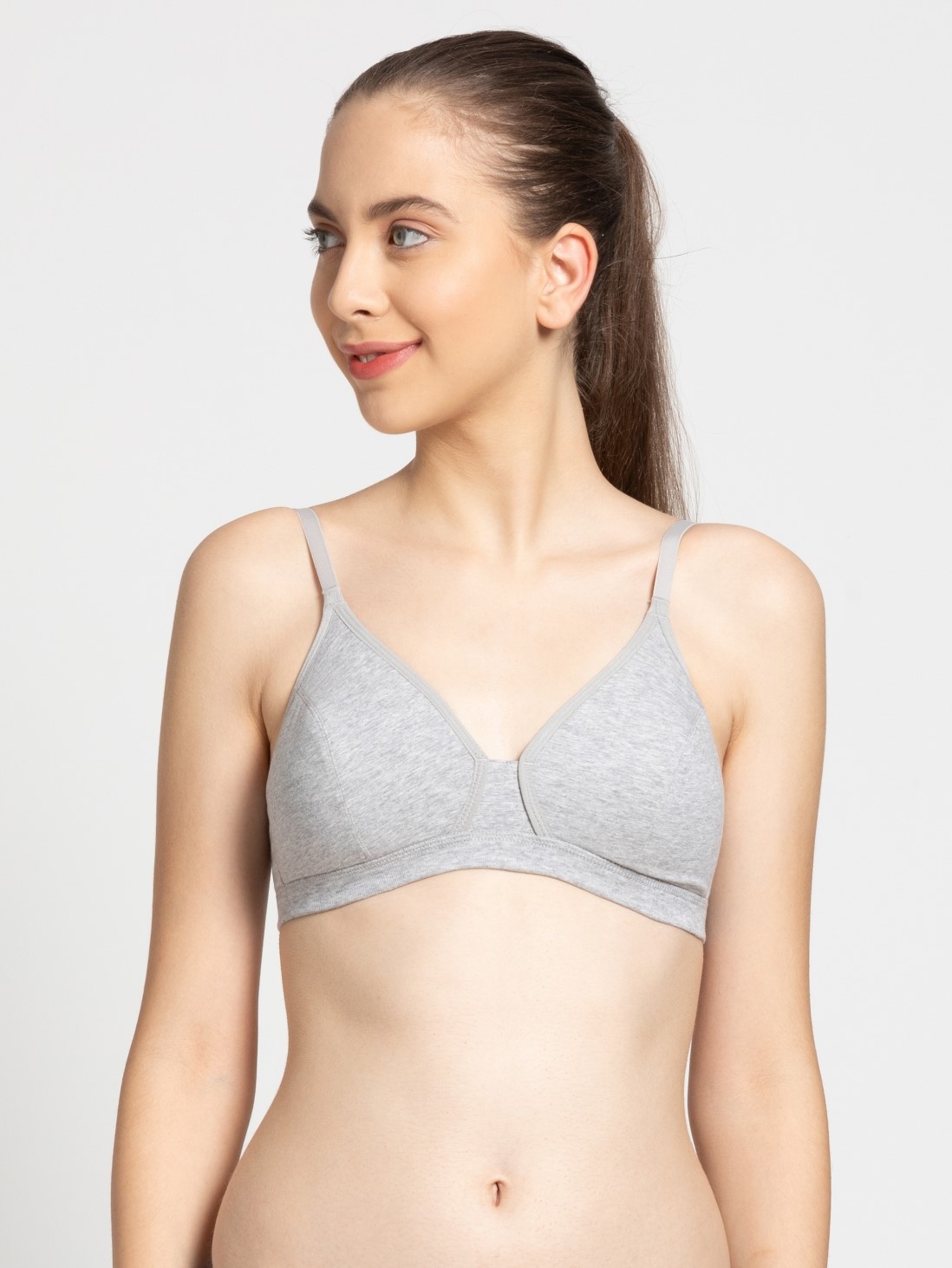 

Jockey Women Light Grey Melange Beginners Bra -  - MJ06