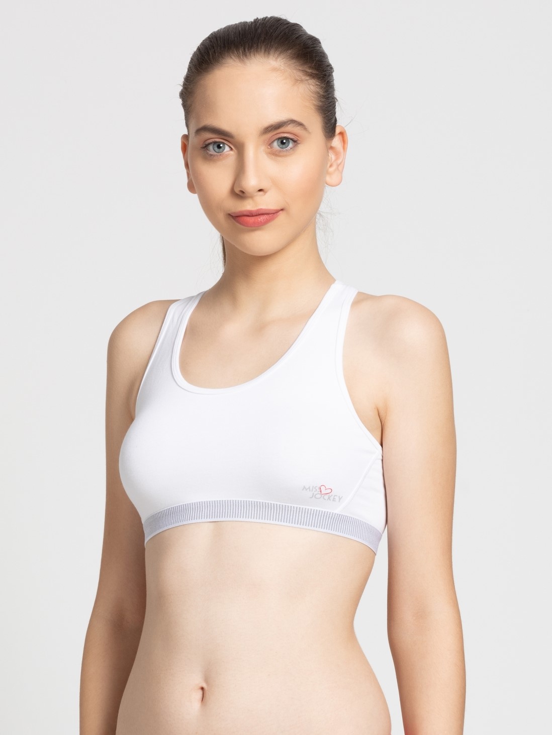 jockey white sports bra