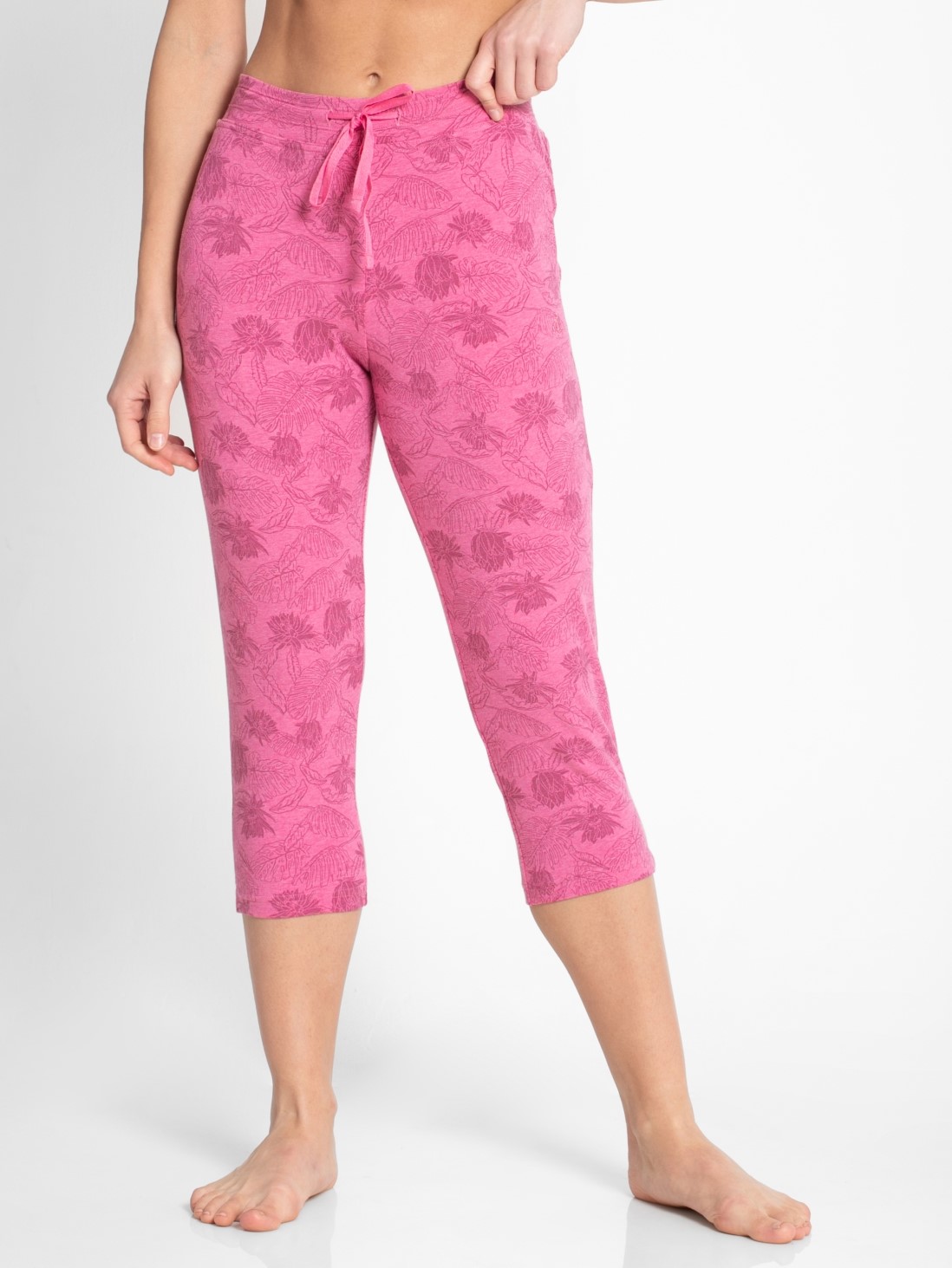 

Jockey Women Ibis Rose Melange Printed Capri Pants -  - 1300, Pink