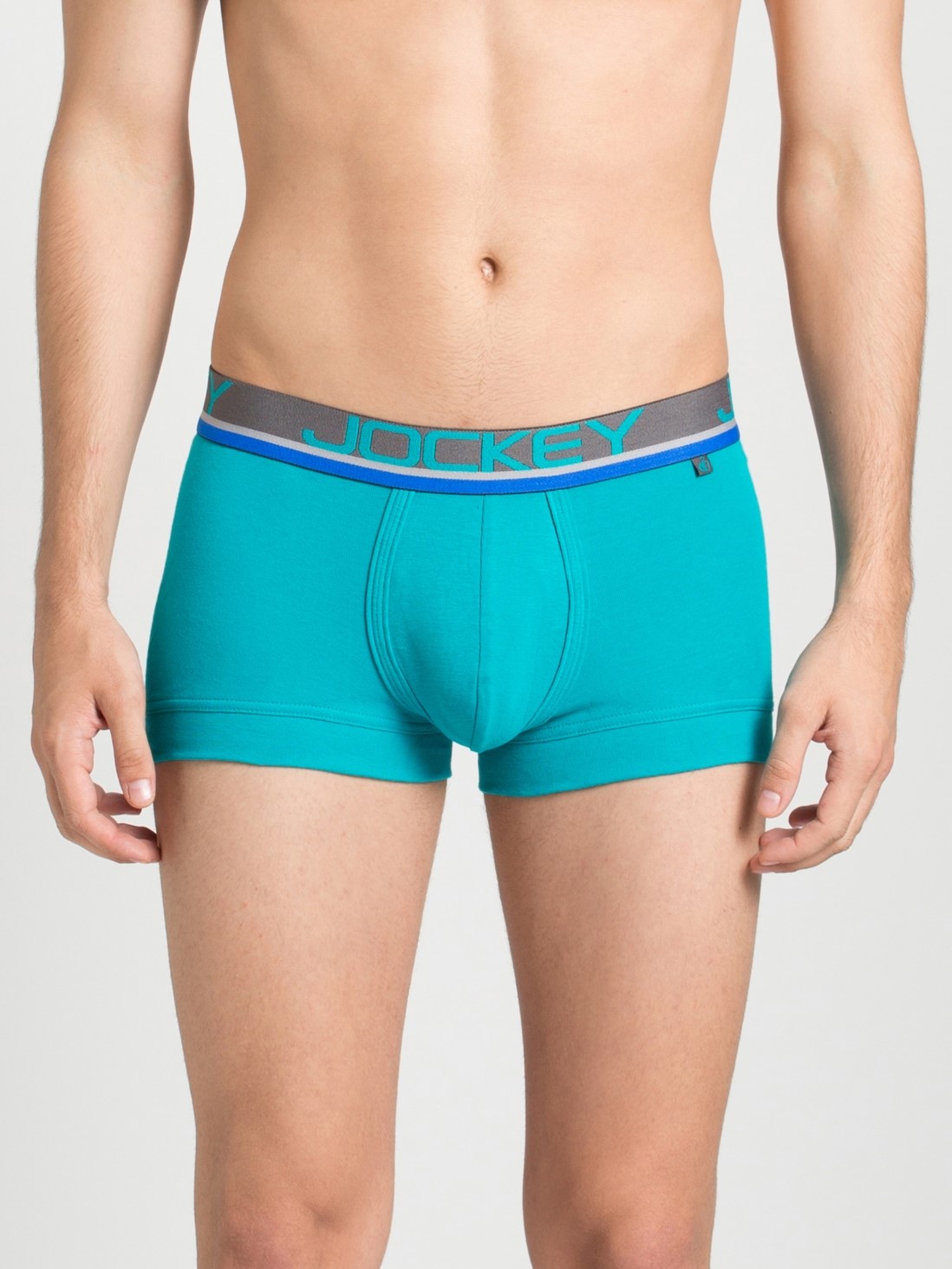 

Jockey Men Caribbean Turq Modern Trunk Pack of 2 -  - FP03, Blue