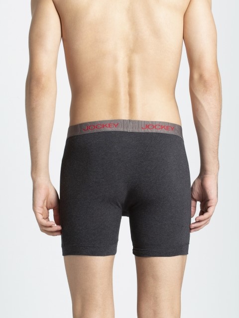 Download Jockey Men Innerwear Bottoms | Black Melange Boxer Brief