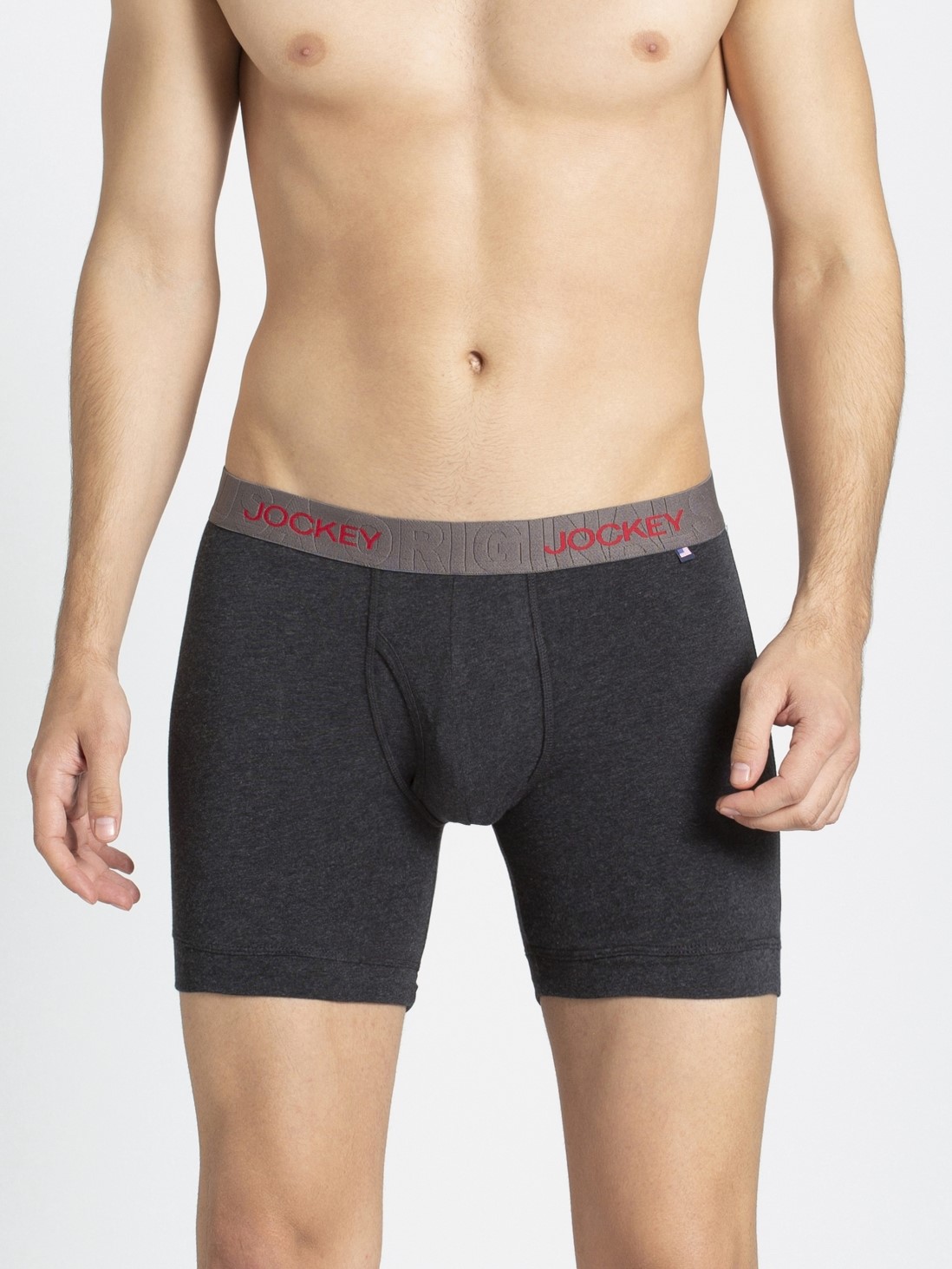 Download Jockey Men Innerwear Bottoms | Black Melange Boxer Brief