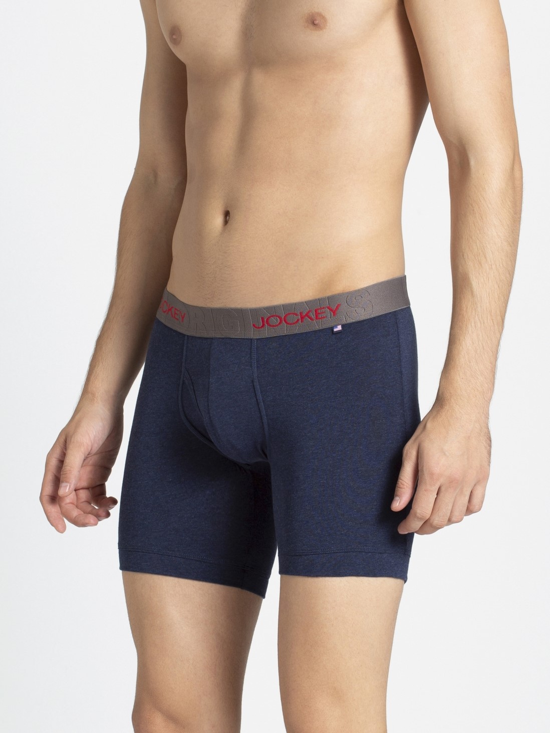 Download Jockey Men Innerwear Bottoms | Ink Blue Melange Boxer Brief