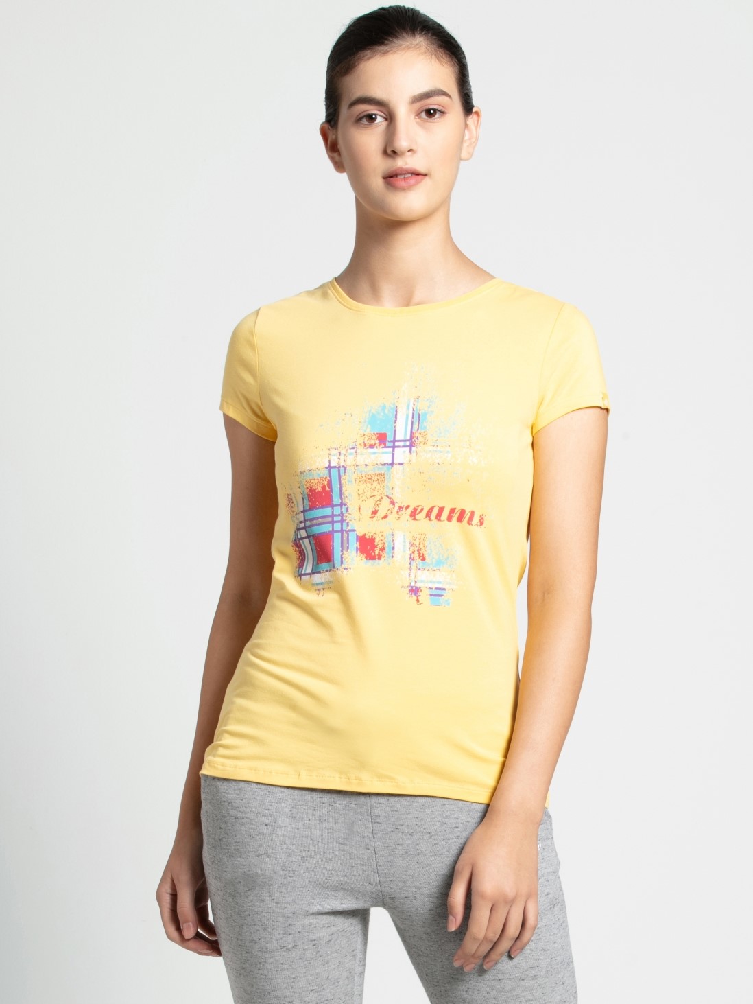 

Jockey Women Banana Cream Print45 Graphic T-Shirt -  - 1361, Yellow
