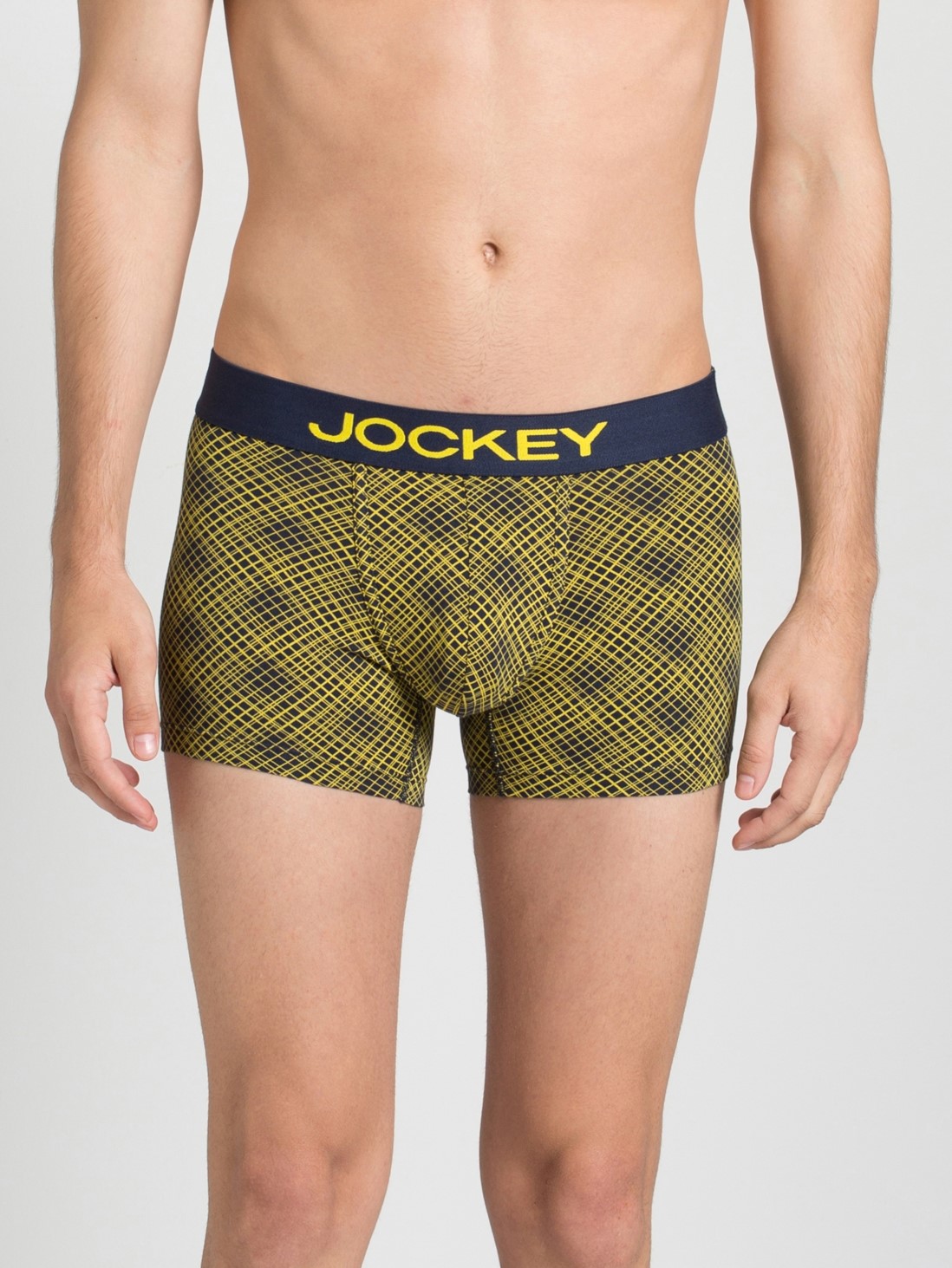 

Jockey Men Navy & Empire Yellow Printed Trunk -  - FP23, Grey