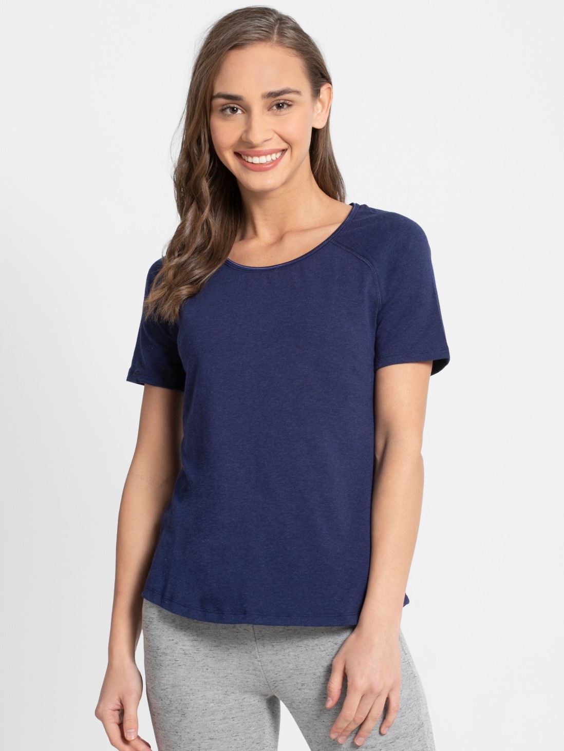 

Jockey Women Imperial Blue Melange T-Shirt -  - AW27