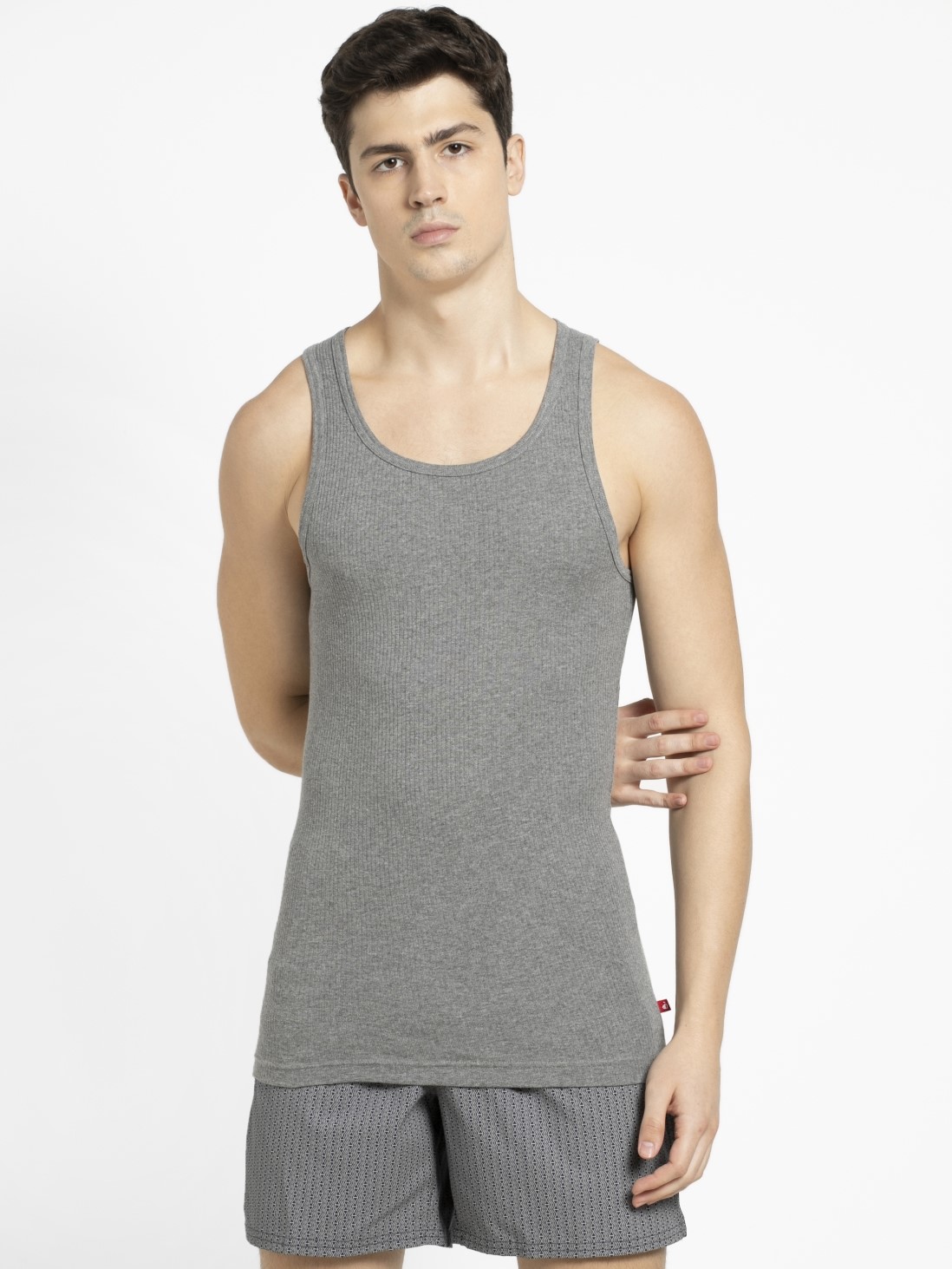 

Jockey Men E-Mid Grey Melange Vest -  - US33