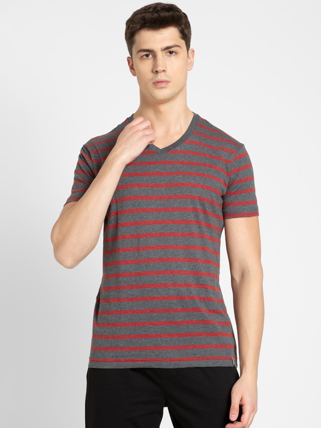 

Jockey Men Deep Tango & Charcoal T-Shirt -  - AM51, Red