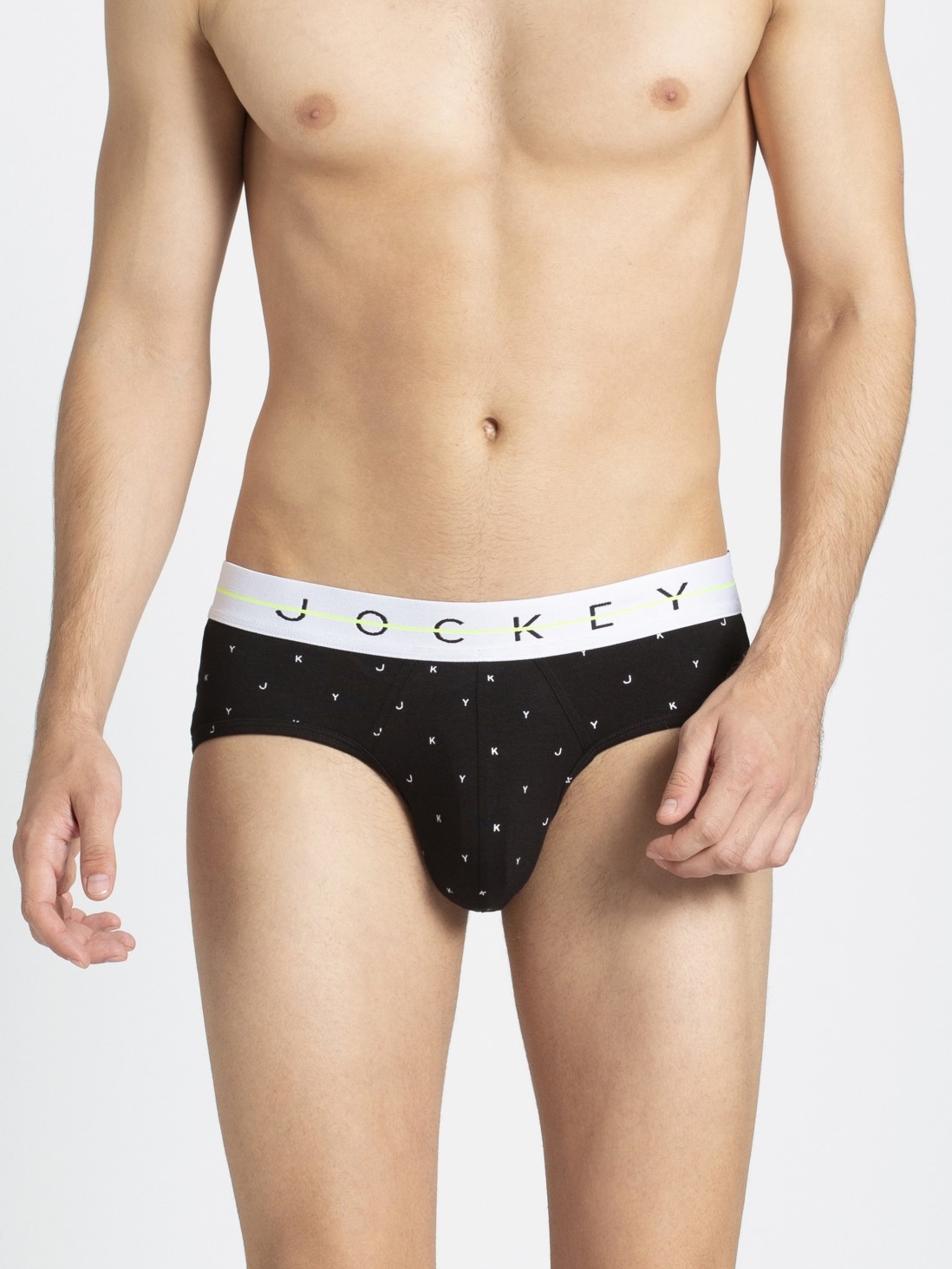 

Jockey Men White with Black Des07 Brief -  - NY01