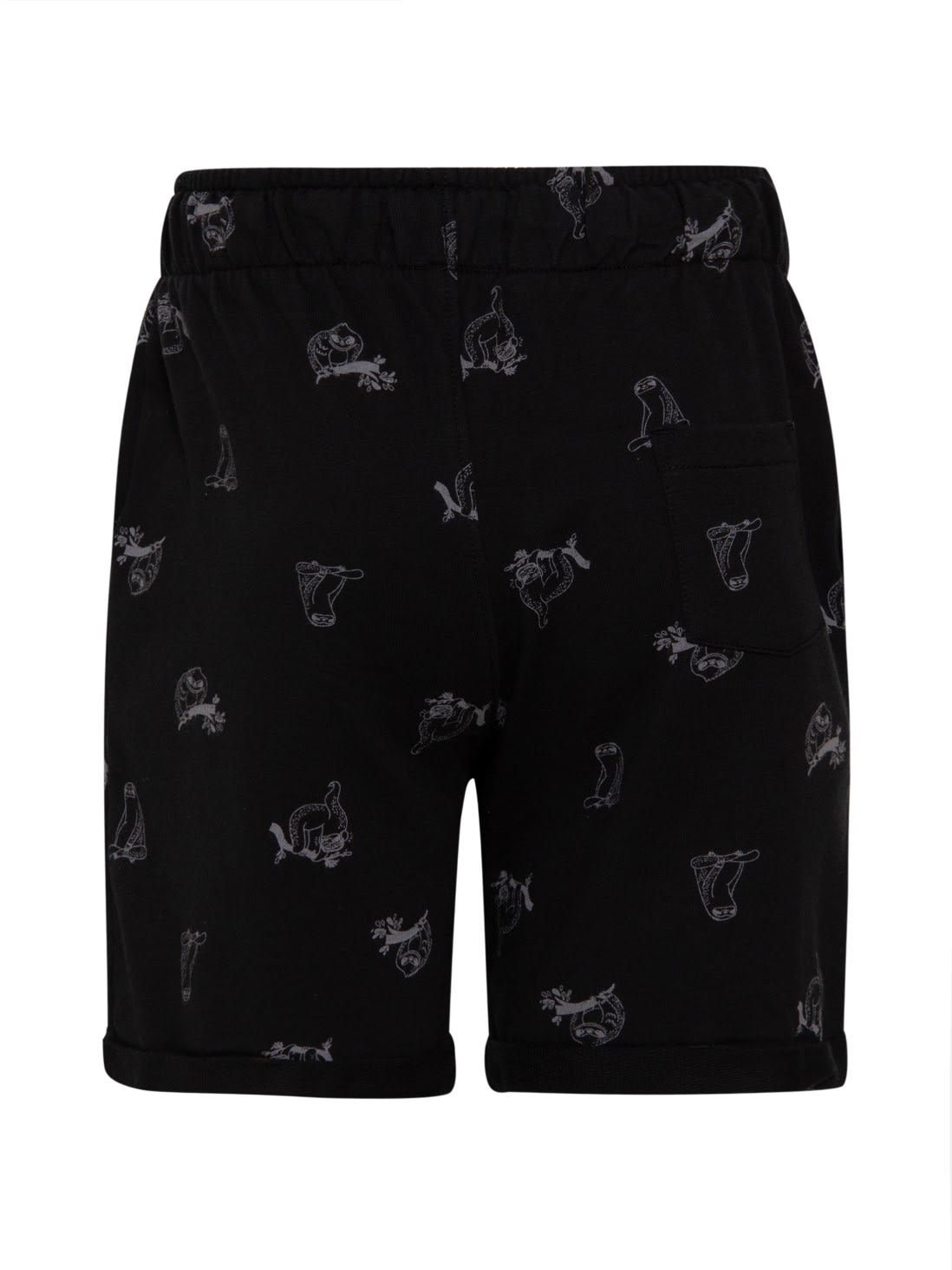 Buy Black Printed Shorts for Boys with Side Pocket & Drawstring Closure ...